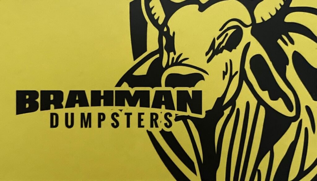 Brahman Dumpsters Business Card Front View